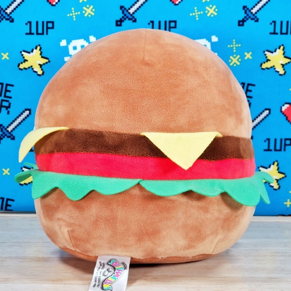 Squishmallow Carl the Cheeseburger 8" UltraSoft Stuffed Food Plush Toy NWT - Picture 4 of 12